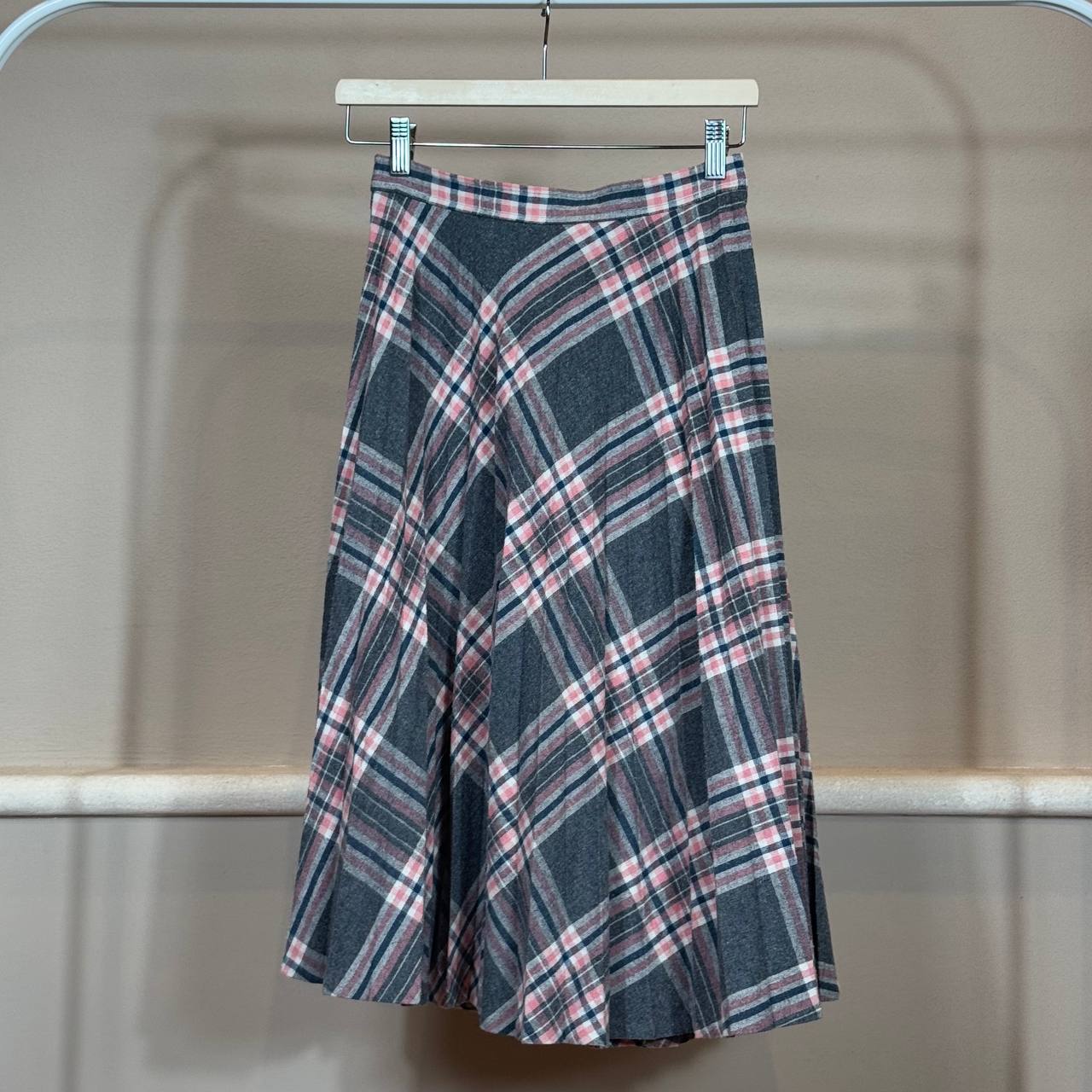 gonna tartan plissettata